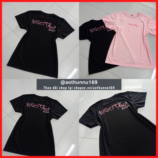 Áo Thun Đôi Nam Nữ In Bigcityboi Bigcitygirl Màu Đen Hồng Trắng