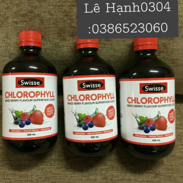 Nước diệp lục vị dâu, bạc hà