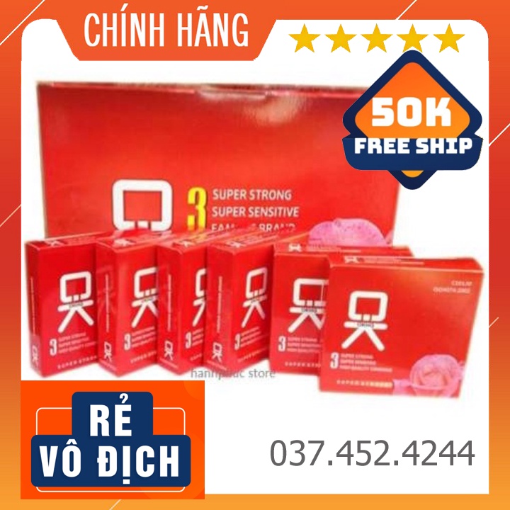 Bộ 1 hộp lớn Bao cao su OK hoa hồng 144 cái