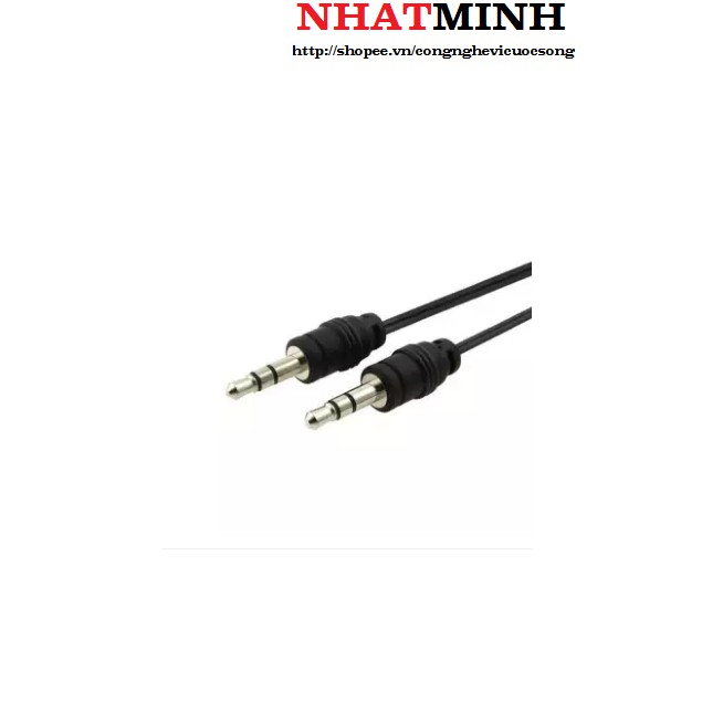 Dây AUX 2 đầu 3.5mm dây 2 đầu 3.5mm dành cho audio kết nối loa, laptop, điện thoại (Đen) 1000000157