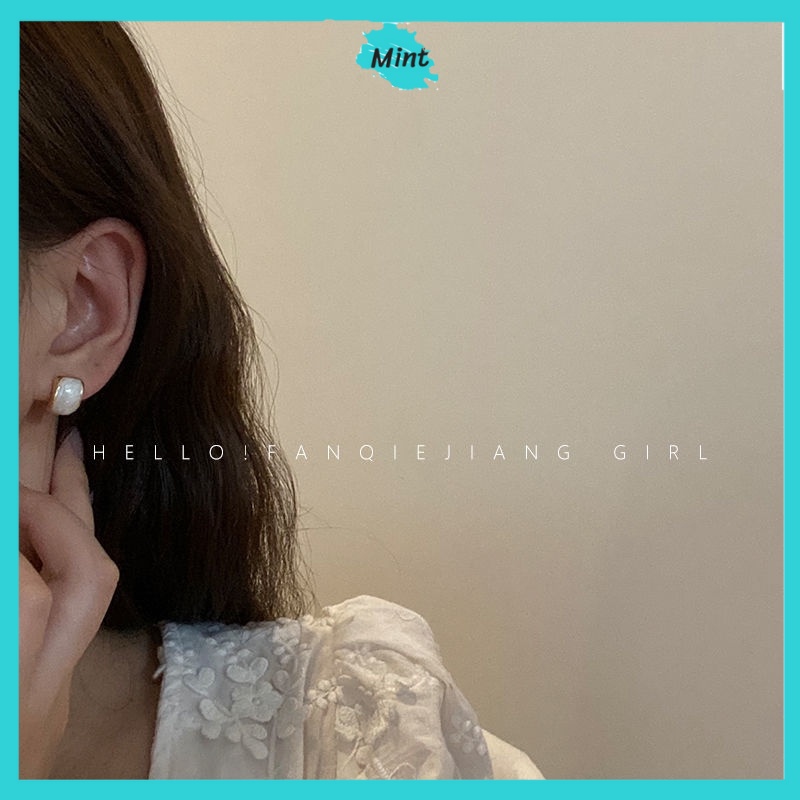 Bông Tai Nữ ❤️KHÔNG GÂY DỊ ỨNG❤️ Bông Tai Đá Vân Nhũ Nhẹ Nhàng, Thanh Lịch - Khuyên Tai Chuôi Bạc S925