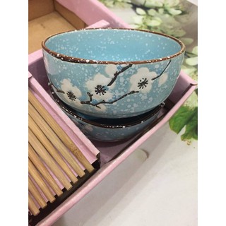 Bộ 6 bát hoa anh đào Nhật Bản.