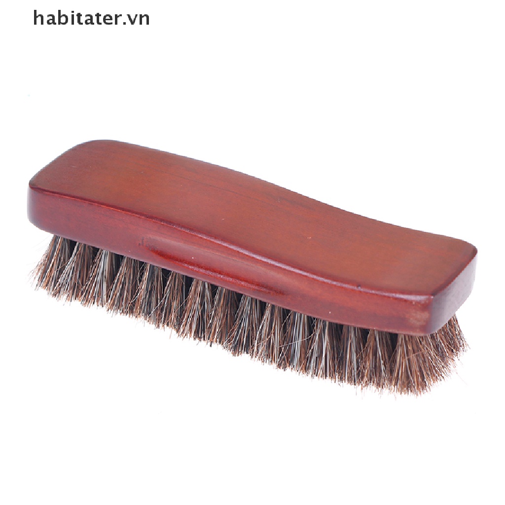 Bàn chải đánh bóng làm sạch giày bằng gỗ và lông ngựa thiên nhiên