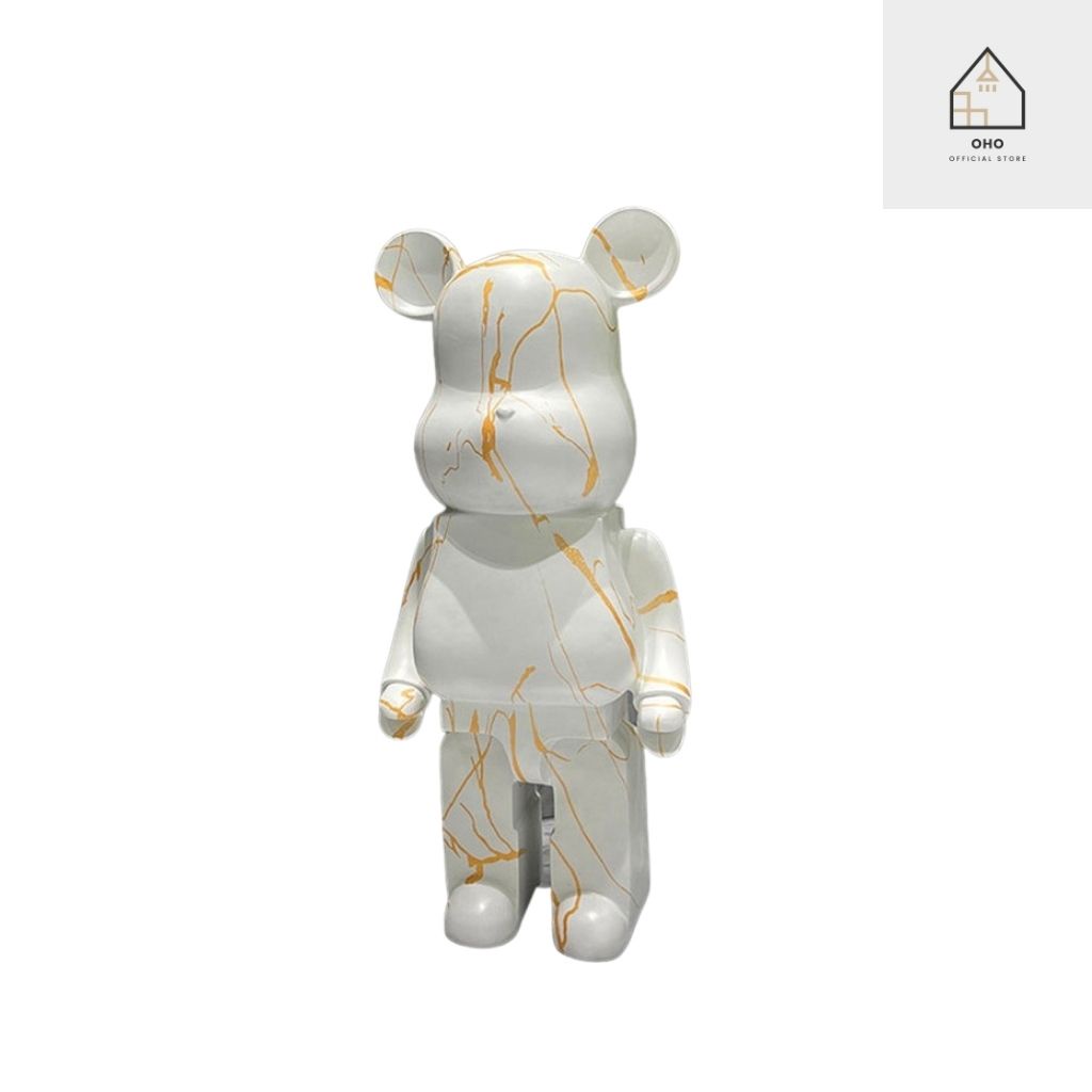 BearBrick, gấu bearbrick 400%, cỡ bé 28cm, bản loang đen trắng - Thủy Chi Official Store