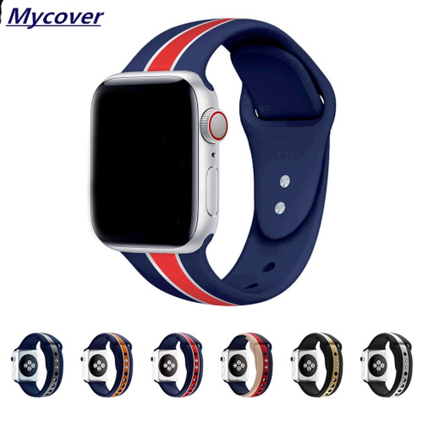 Dây Đeo Đồng Hồ Thể Thao Cho Apple Watch Series 7 6 SE 5 4 3 2 1 Kích Thước 45mm 44mm 42mm 41mm 40mm 38mm