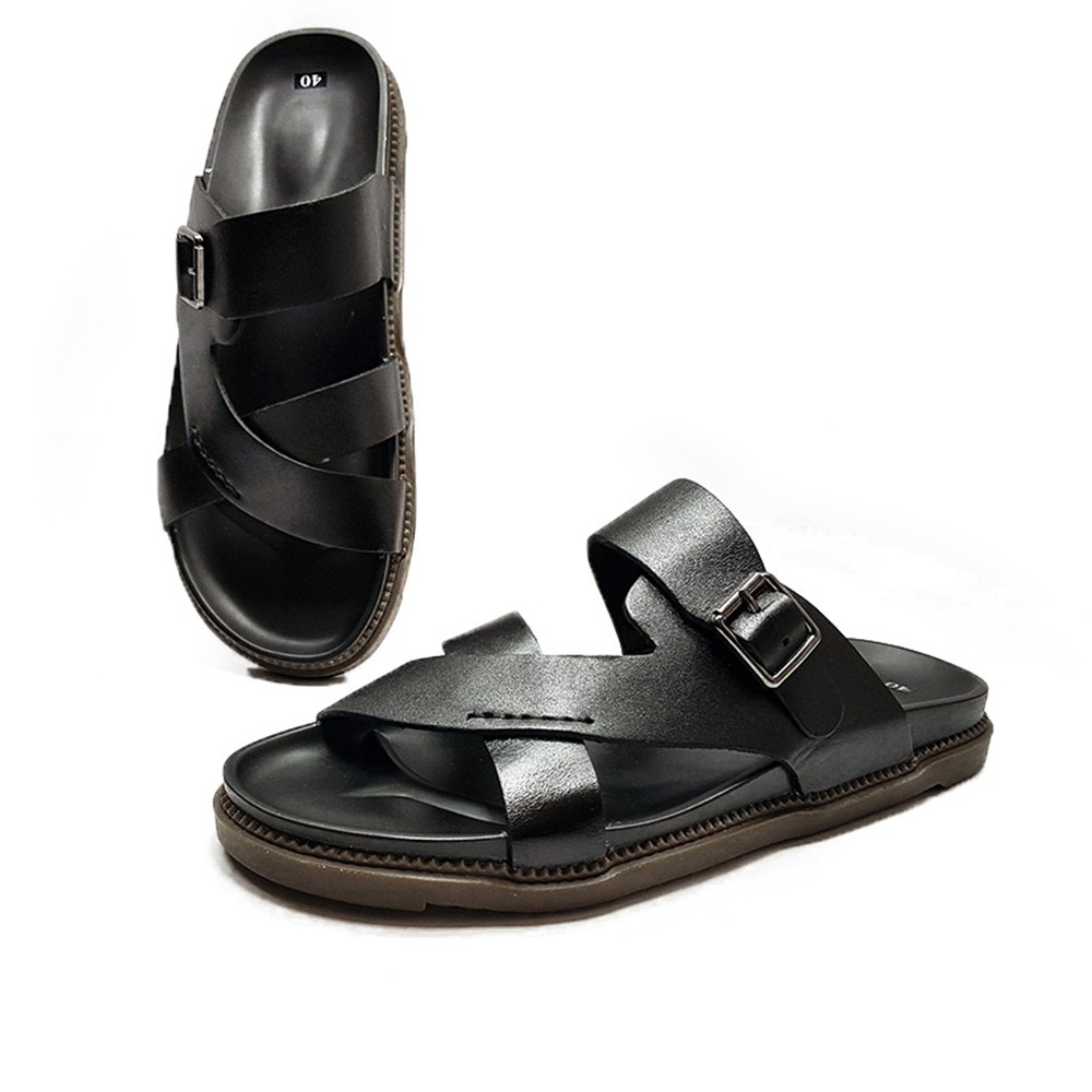 Dép Da Nam Dép Dr. Nam Da Bò Tấm DE40D