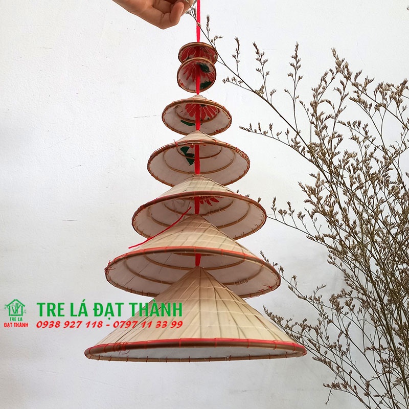 Nón dây đỏ mini trang trí, decor, treo tường