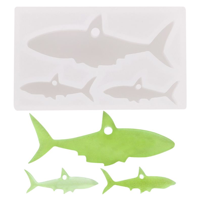 Sa Khuôn Silicone Hình Cá Mập Dùng Làm Đồ Thủ Công DIY