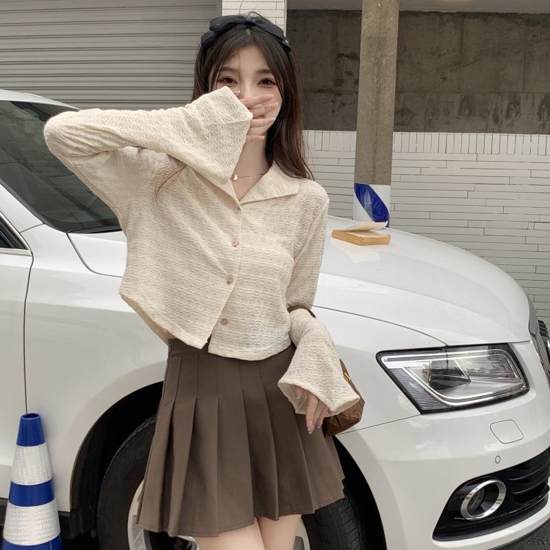 Phụ nữ mùa thu mới áo sơ mi dài tay rộng rãi phong cách hàn quốc thời trang khí chất áo khoác