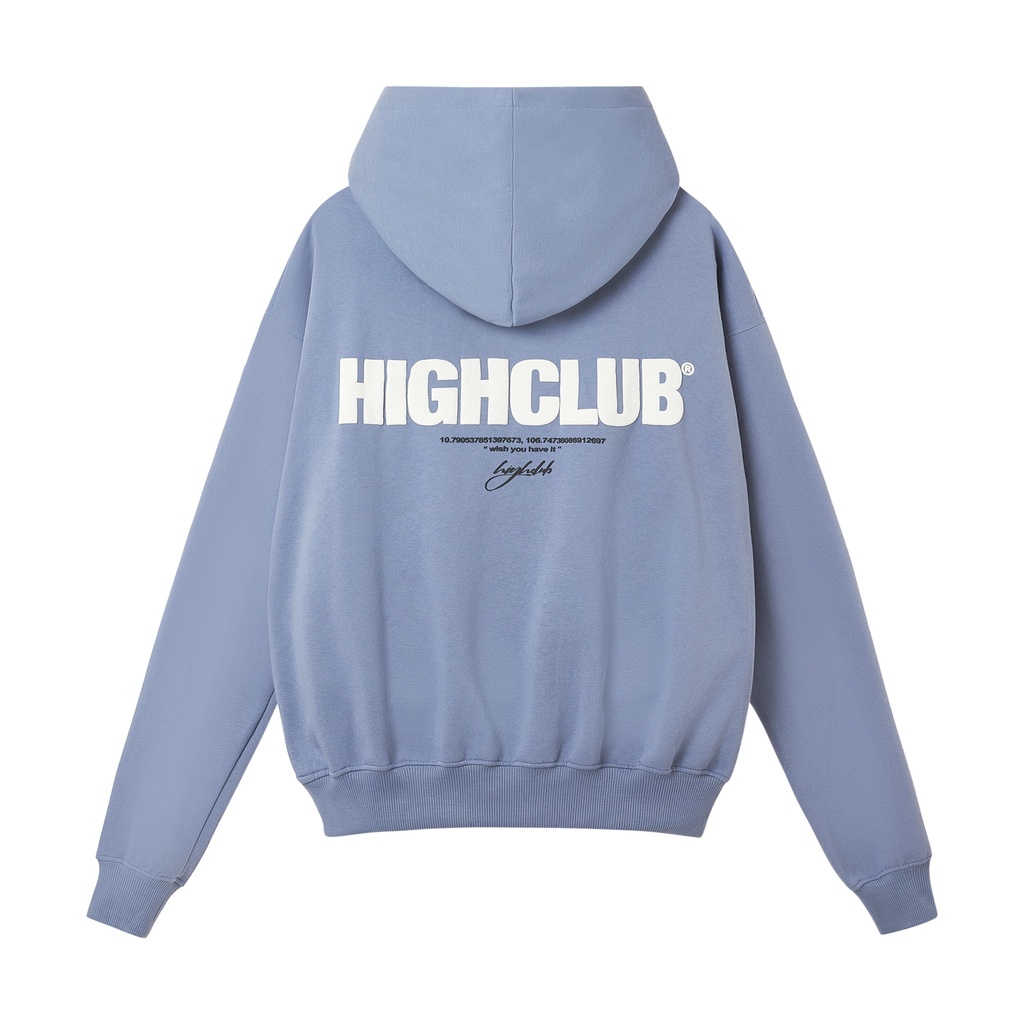 Áo Hoodie BASIC Mũ Trùm Đen/Hồng/Trắng/Xanh Dương Nỉ Cotton - HIGHCLUB Brand Chính Hãng