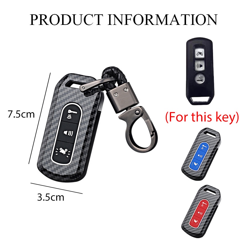 Vỏ Silicon Sợi Carbon Bảo Vệ Chìa Khóa Thông Minh Cho Honda PCX 125 150 160 ADV 150 Click VARIO Airblade VISION For Honda PCX ADV 150 Sh 125
