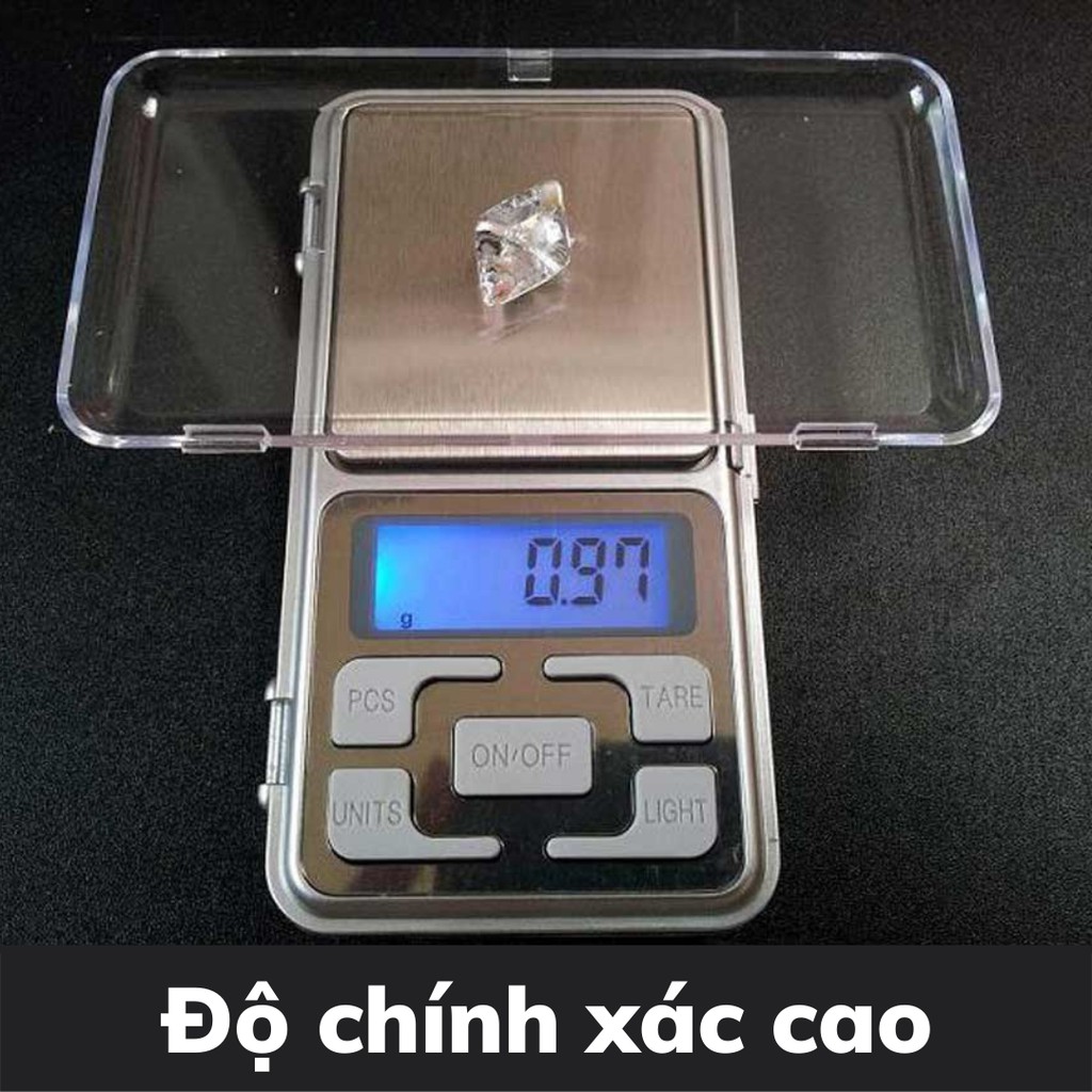 Cân tiểu ly điện tử mini trang sức pocket 0,01g - 200g bỏ túi nhà bếp siêu chính xác gọn nhẹ mang đi du lịch văn phòng