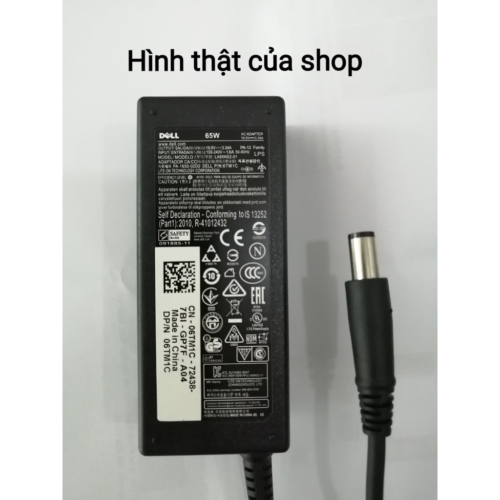 Sạc Laptop Dell 65w, 90w Chân Kim To Chính Hãng E6320 E6420 E6430 E6520 E7440 ...