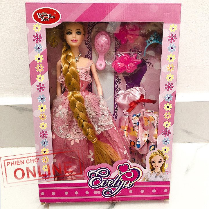 Búp Bê Công Chúa 30cm, búp bê có khớp - búp bê đẹp, kèm đầm và phụ kiện