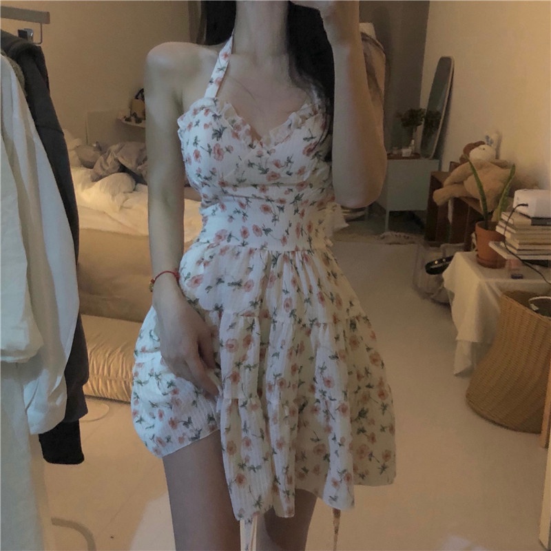 Đầm Hoa Mini Thời Trang Quyến Rũ Cho Nữ