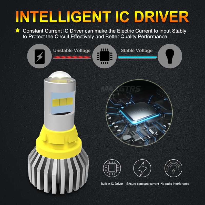 Bóng Đèn Led MAXGTRS 2xT15 W16W 1156 BA15S 7440 W21W T20 Chất Lượng Cao