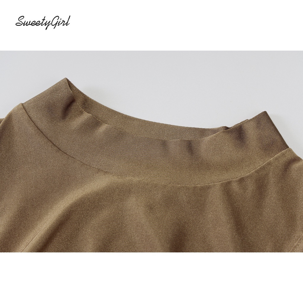 Đầm ôm không tay cổ tròn màu trơn thời trang sành điệu cho nữ