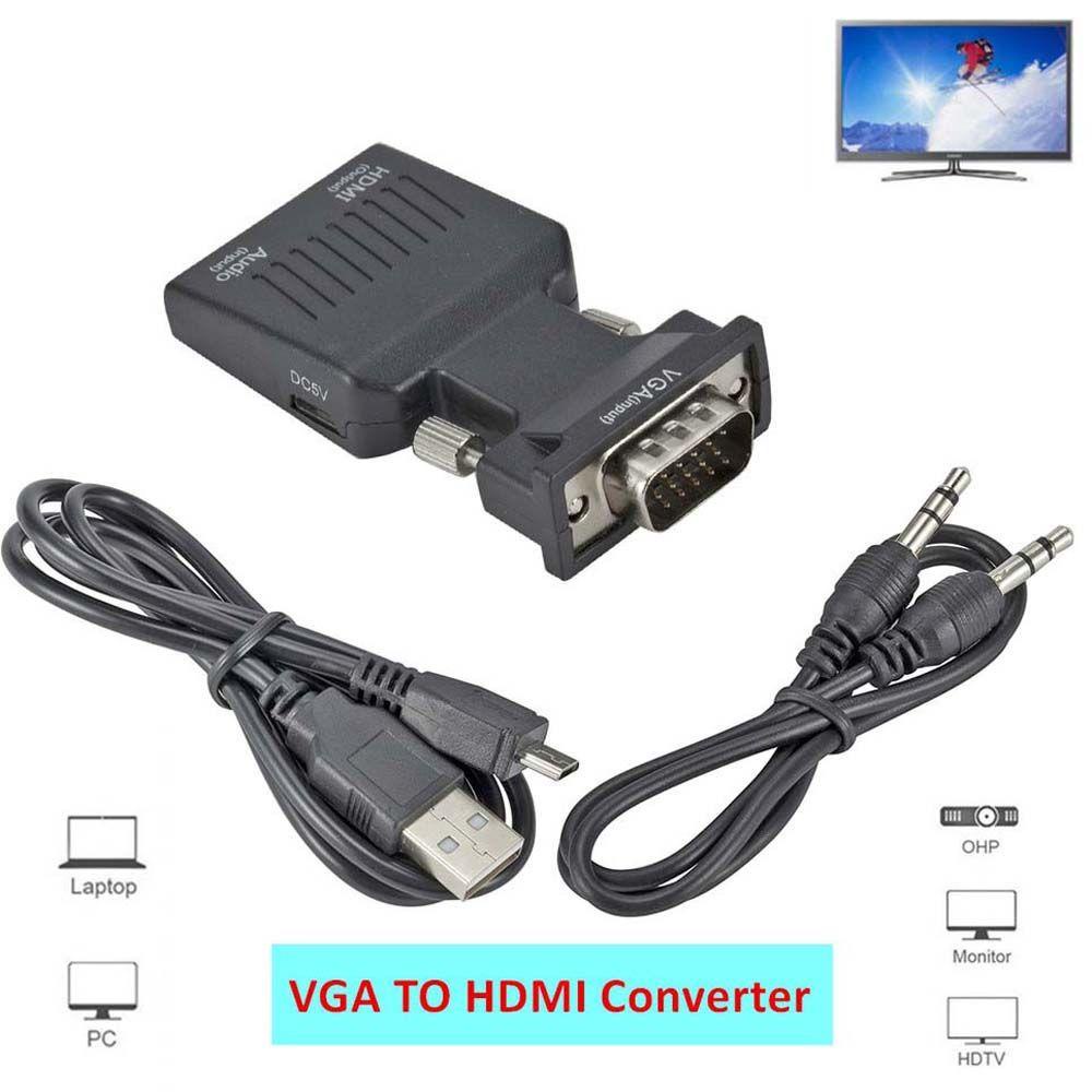Cáp Chuyển Đổi VGA Sang HDMI VGA 720 1080P Chuyên Dụng Cho PC Laptop