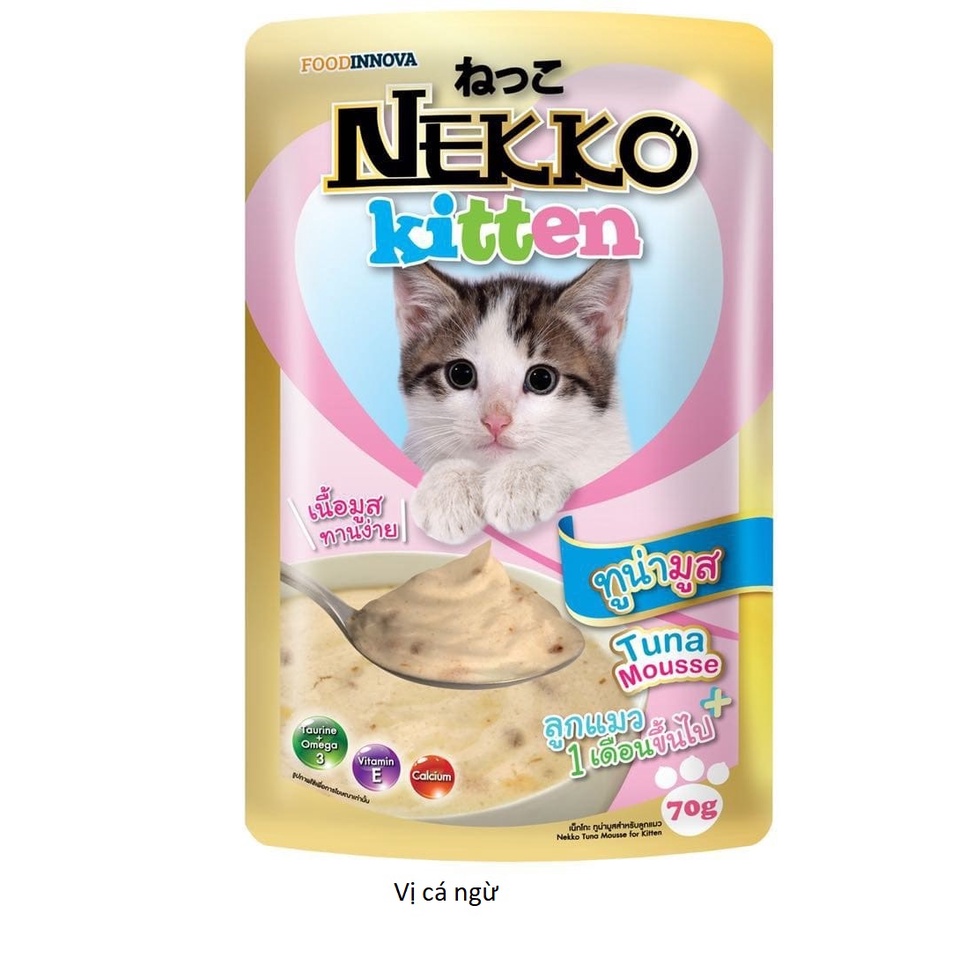 Pate Nekko dạng gói cho mèo 70gr