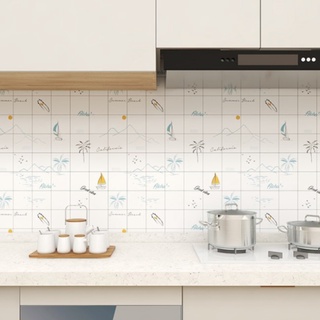 Cuộn 3mét giấy decal Dán tường chống dầu mỡ Nhà Bếp cảnh biển
