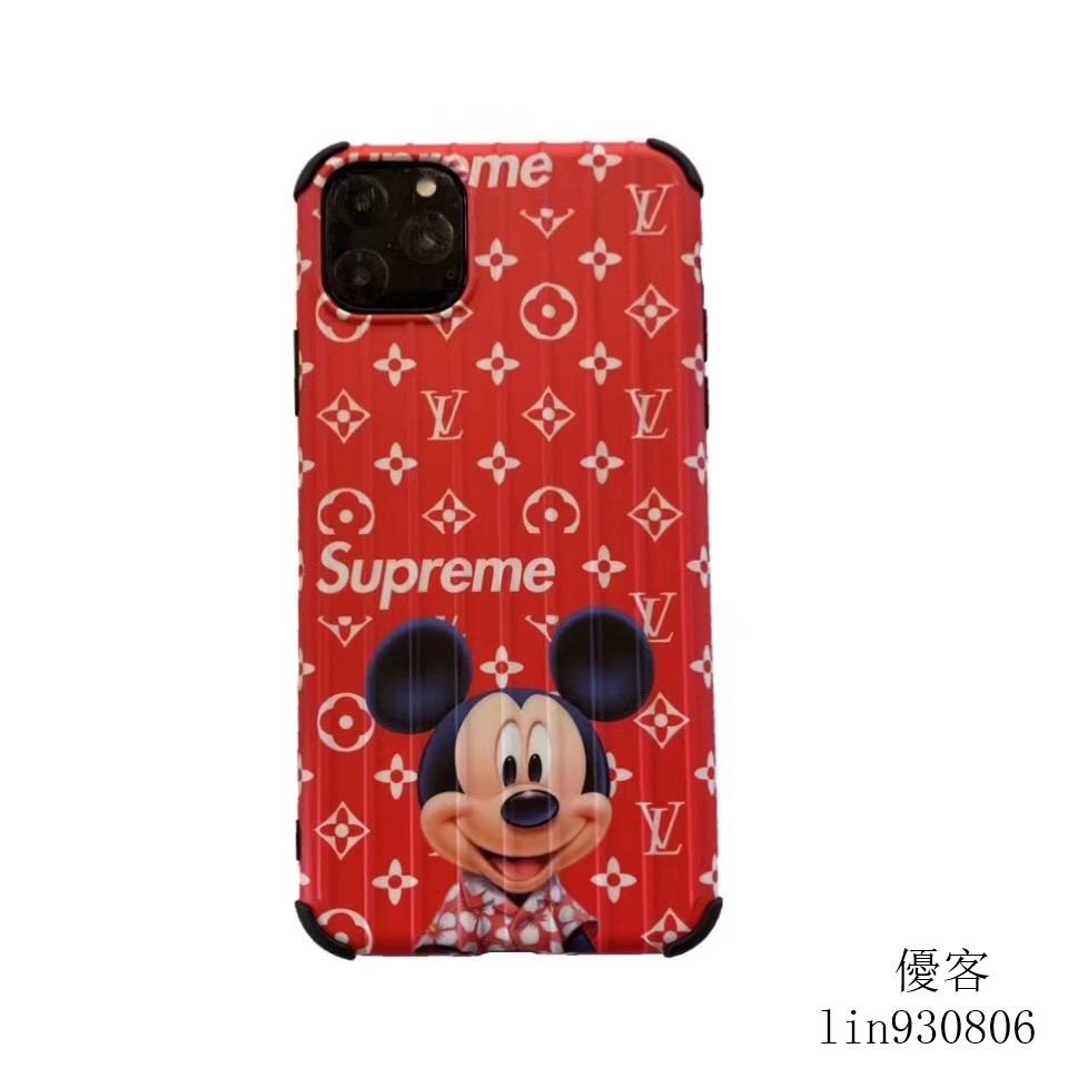 Lv Ốp Điện Thoại Họa Tiết Kẻ Sọc Hình Chuột Mickey Cho Iphone 12 Mini 11 12Pro Max SE2 Mobile