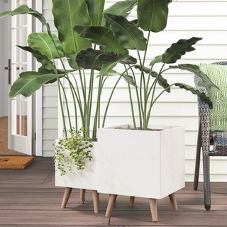 Chậu gỗ thông trồng cây VUÔNG KT 40*40*40 phong cách vintage I Decor tiểu cảnh