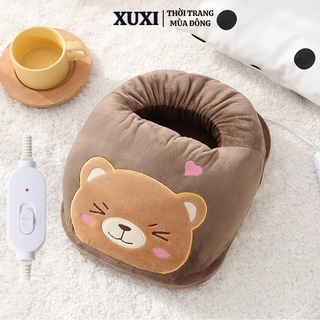 Túi sưởi ấm chân cắm điện giữ nhiệt hình thú hàn quốc XUXI túi sưởi chân tay giữ ấm mùa đông cao cấp