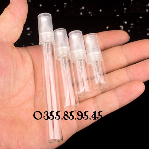 Lọ chiết nước hoa thủy tinh tròn mini 2ml, 3ml, 5ml và 10ml - Chai xịt phun sương đựng vial