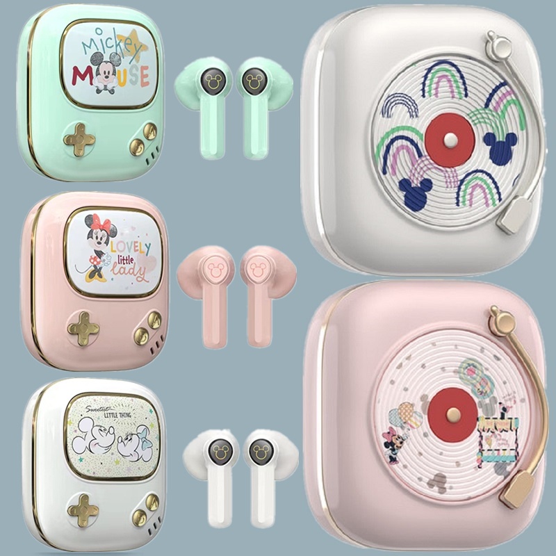 Tai Nghe Nhét Chụp Chup Tai Bluetooth Không Dây Chống ồn Blutooth Chơi Chơi Game Tai Nghe Pro Gameming Gaming Disney Mickey Mouse Mini Android Earbud Earphone TWS Earphones Có Mic
