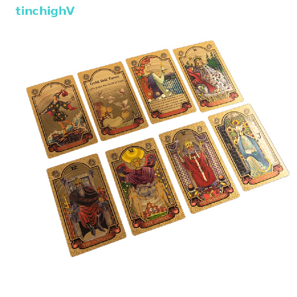 Bộ Bài Tarot Bằng Giấy PVC Mạ Vàng Chống Thấm Nước Và Mài Mòn
