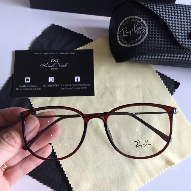 Kính Mắt bầu gọng Kim loại tăm mảnh cao cấp