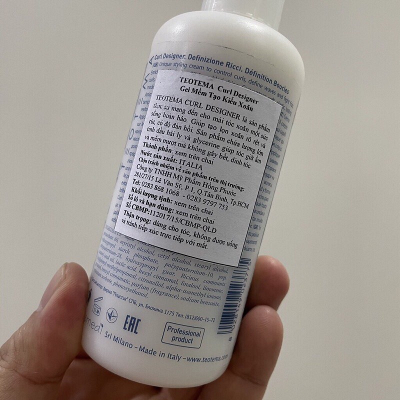 GEL MỀN TẠO KIỂU TÓC XOĂN TEOTEMA