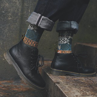 Tất cổ cao vintage cho nam họa tiết nhiều màu TA34