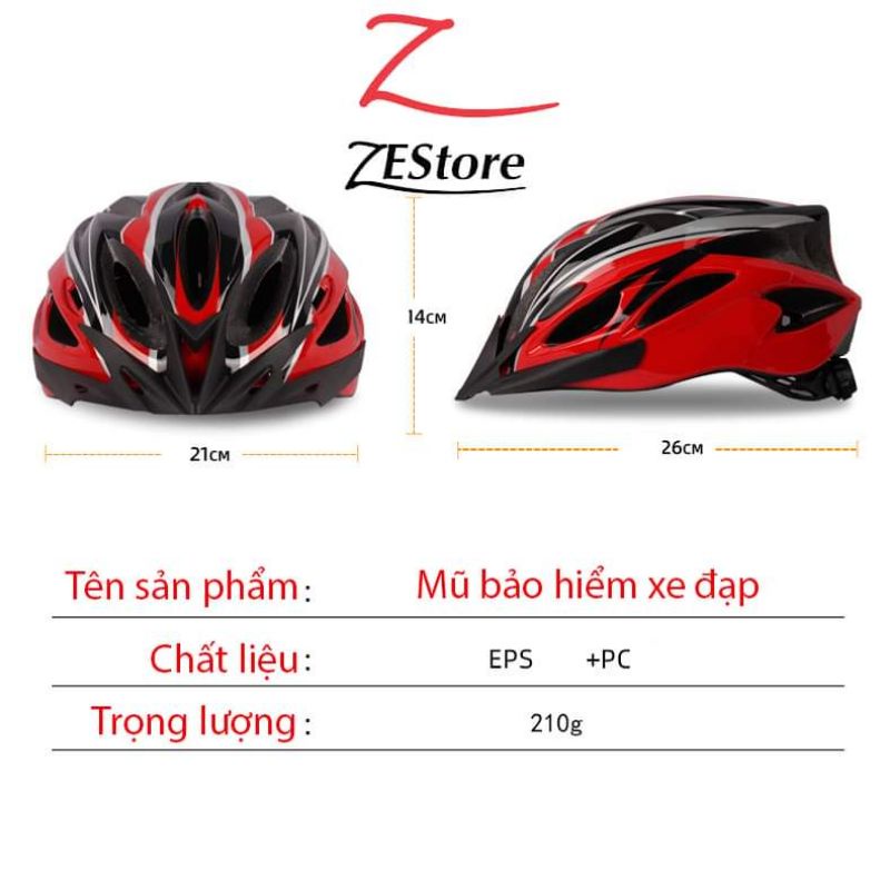 Mũ bảo hiểm xe đạp thể thao siêu nhẹ
