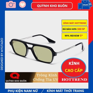 Kính mát nam nữ thời trang Kings chống UV400 - Mắt kính râm giáng vuông gọng kim loại hàn quốc GMT6132