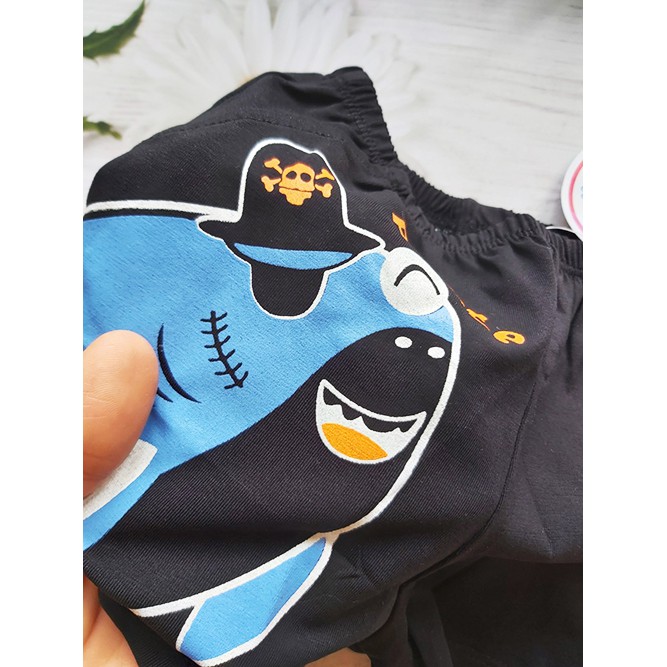 (6->18 tháng) Quần đùi Baby Shark chuẩn hãng Dokma, 100% cotton Mỹ cao cấp (DQ757)