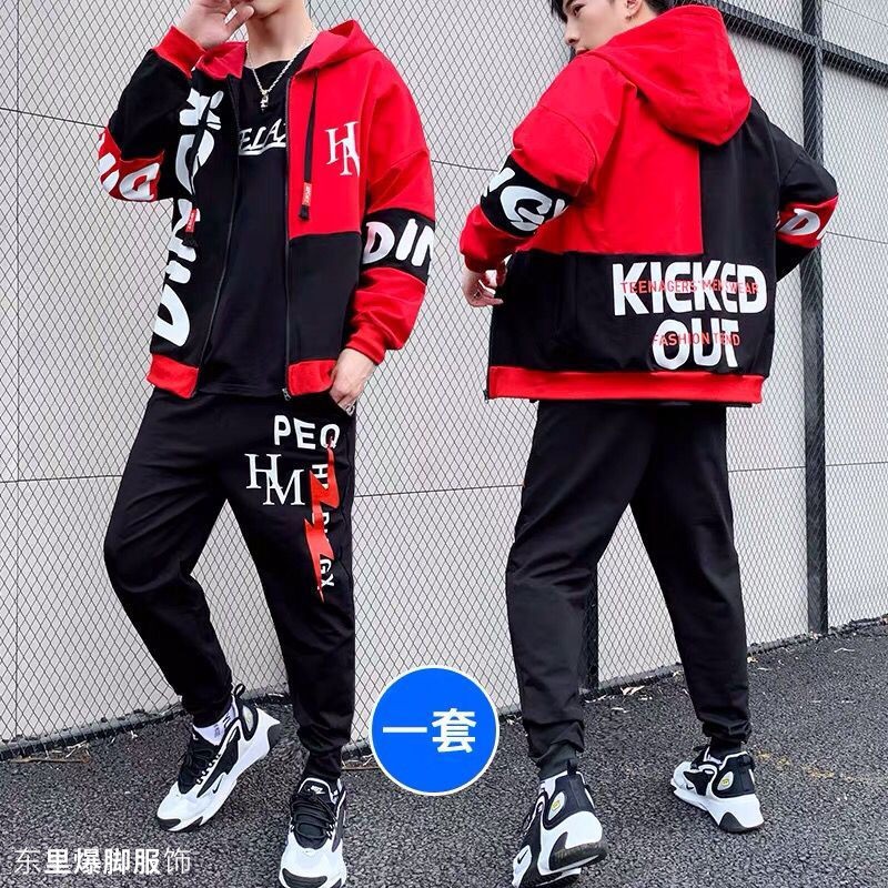 Bộ Quần Áo Sweater Lót Nhung Dày Giữ Ấm Mùa Đông Cho Nam Sinh