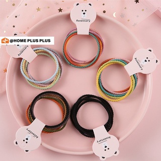Set 6 dây cột tóc cao su co giãn màu kẹo đơn giản thời trang xuân hè