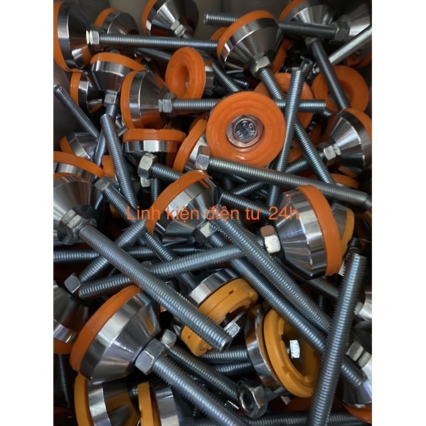 Chân tăng chỉnh chịu lực phi 80mm, mạ Crom ren M12-M14-M16-M20, Dài 120mm