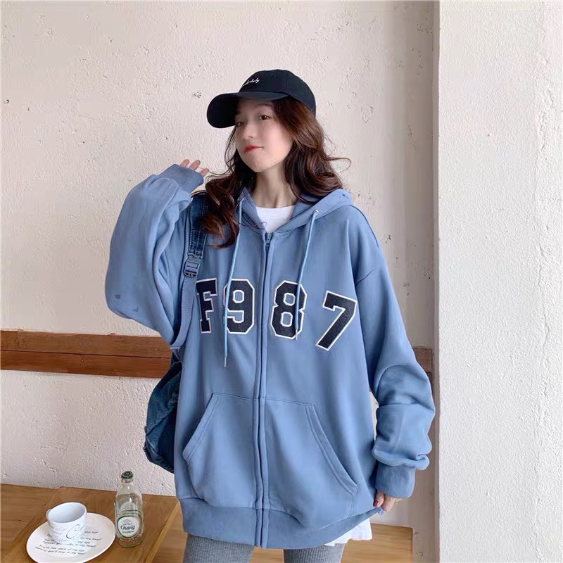 Áo Khoác hoodie có mũ in số , Áo khoác nỉ siêu dày tay phối sọc form rộng unisex nam nữ mặc đều đẹp