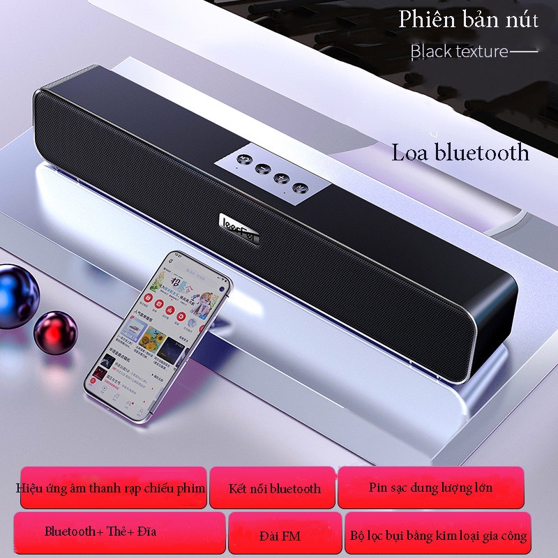 Loa Bluetooth A36 Cao Cấp, Siêu Bas, Âm Thanh Vòm, Tích Hợp Nhiều Chức Năng, Có Khe Cắm USB, Thẻ Nhớ, Pin Dùng 10 Tiếng.