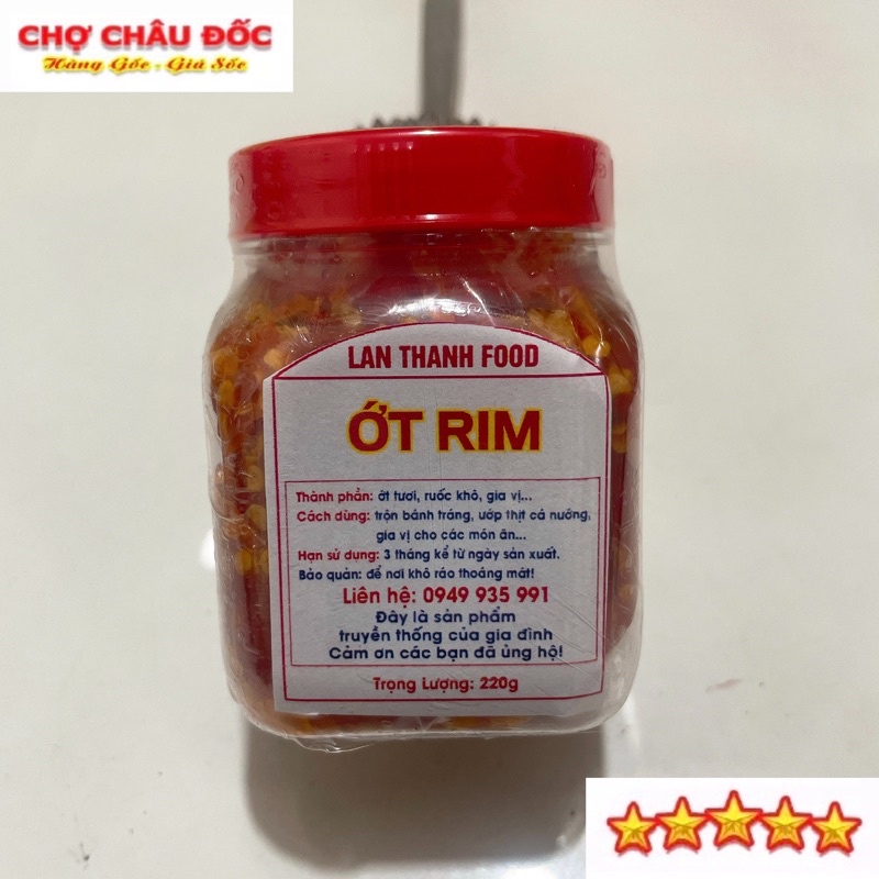 Hủ 200g Ớt Rim Đa Dụng Siêu Cay Chuyên Dùng Ướp Thịt Nướng Trộn Bánh Tráng...