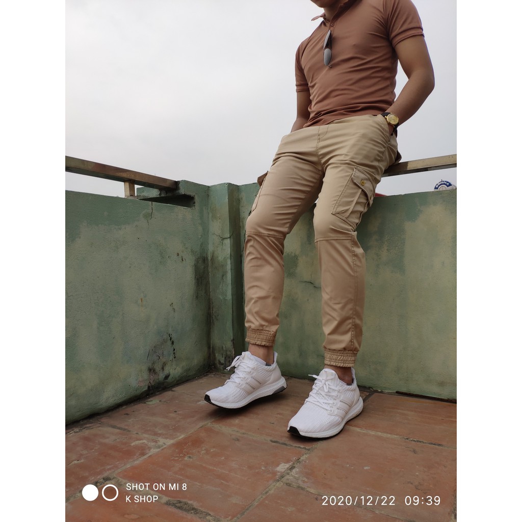 Quần jogger thể thao nam nhiều túi hộp , Quần kaki nam  bó ống co giãn vải đẹp ống dài mùa hè thu phong cách Hàn Quốc | BigBuy360 - bigbuy360.vn