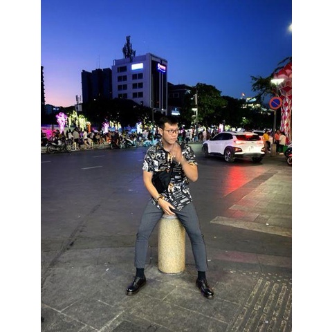 DR1461 VNXK, da bò đế cao su đúc, giày da nam phối quần jean âu kaki