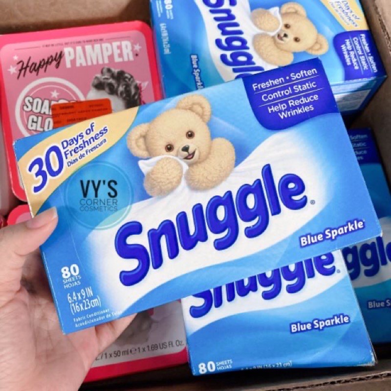 Combo Giấy thơm quần áo Snuggle, giấy thơm khi dùng ủi đồ