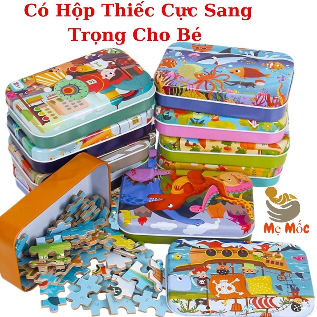 Tranh Ghép Hình Cho Bé 60 Mảnh Bằng Gỗ, Đồ Chơi Ghép Hình Gỗ Cho Bé Tư Duy, Sáng Tạo, Mẹ Mốc Shop ,H60M