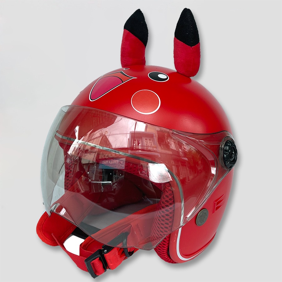 Mũ bảo hiểm 3/4 trẻ em PIKACHU,cho bé 3-9 tuổi có kính che mặt,4 màu sắc-ĐẠT CHUẨN CR