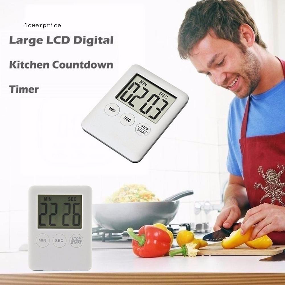 Thin Cooking Digital Timer Kitchen Time Countdown Alarm Clock Baking Pizza Tool