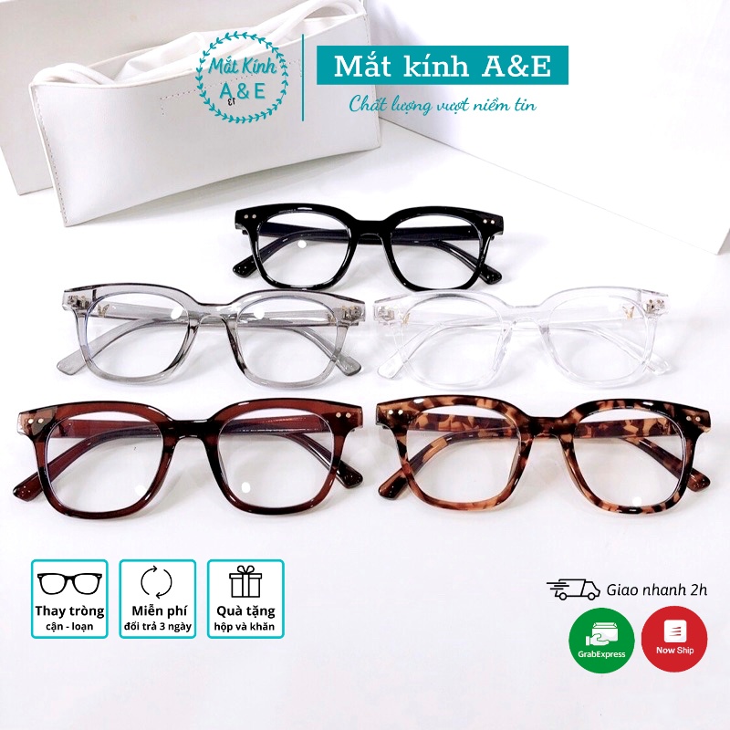 Mắt kính cận GM South side A&Eeyewear gọng kính giả cận chữ V mắt vuông gọng nhựa thời trang Hàn Quốc 3331
