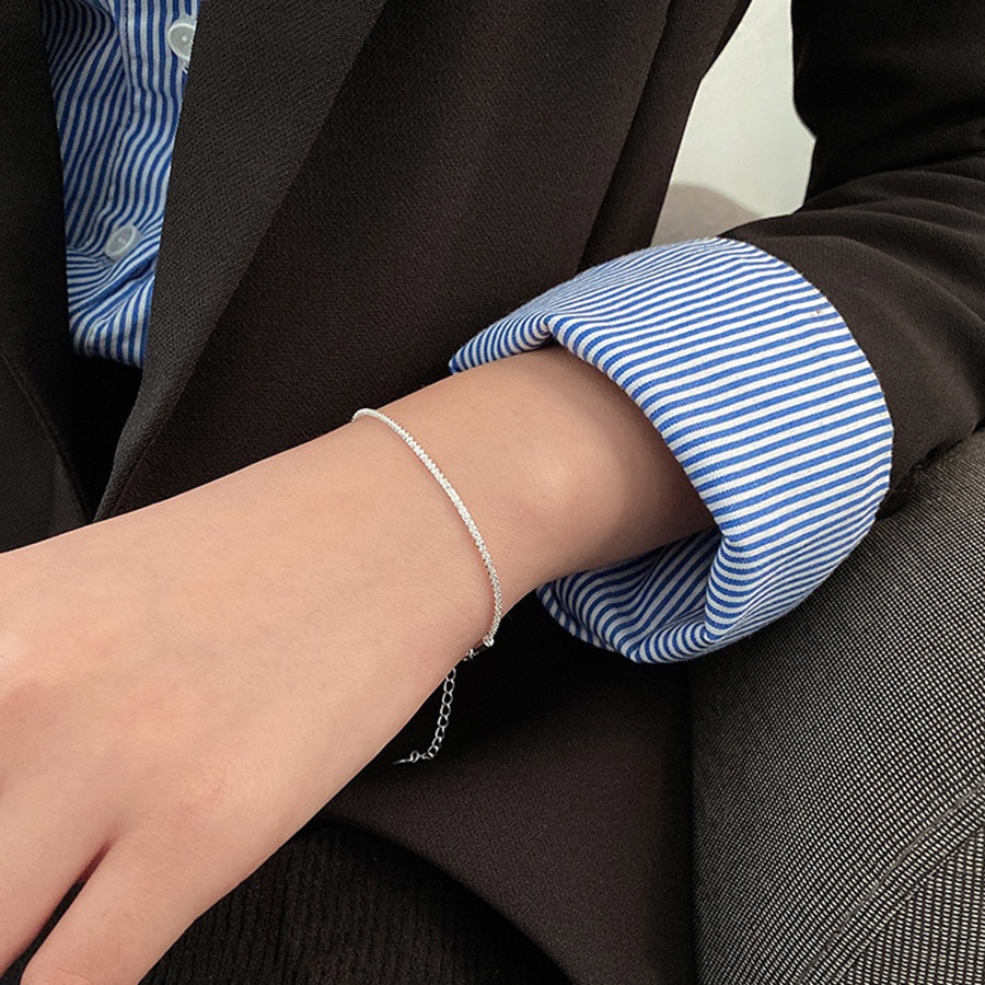 Vòng Tay Mạ Bạc 925 Thiết Kế Đơn Giản Thời Trang Cho Nữ